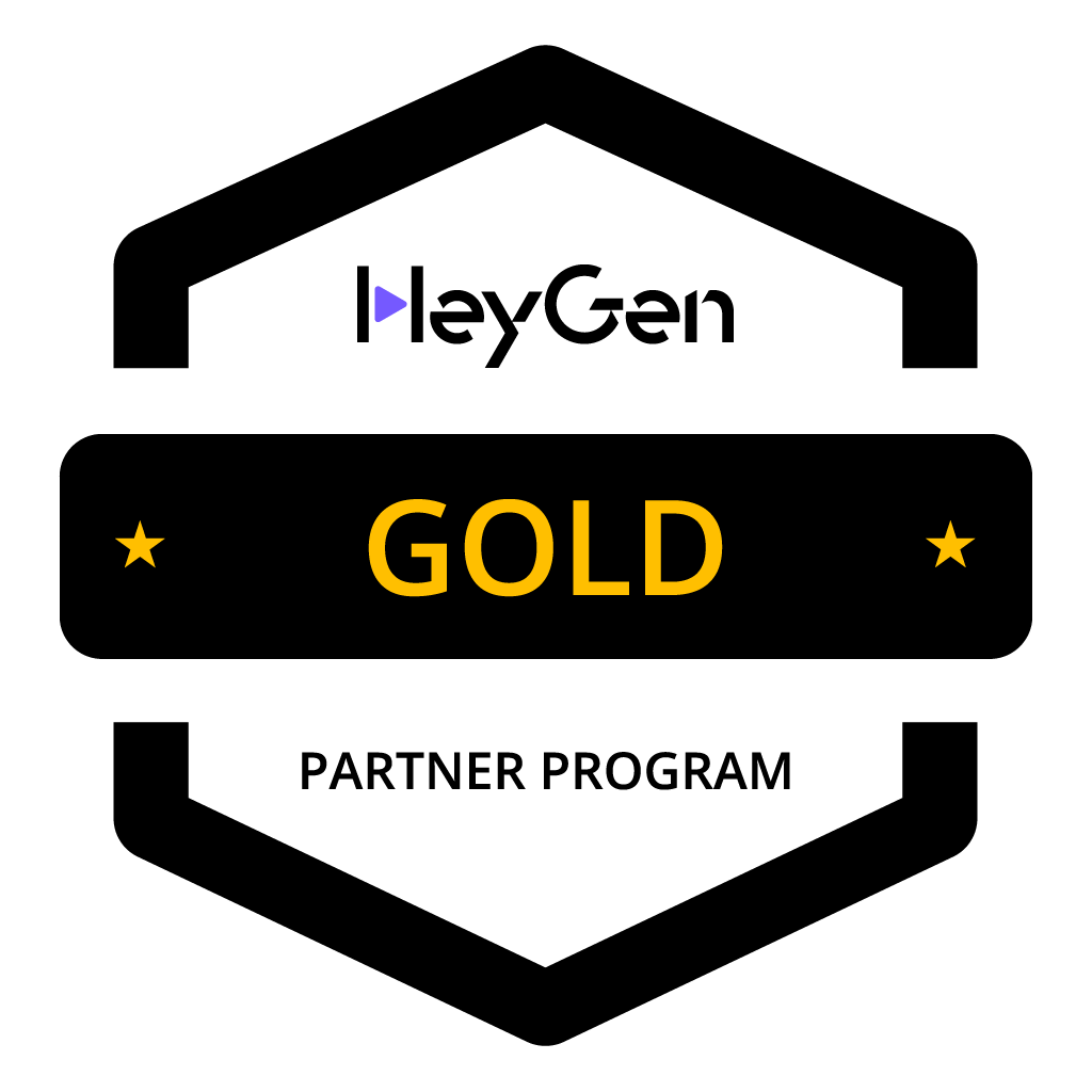 HeyGen Gold Partner Program Badge